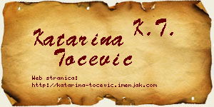 Katarina Točević vizit kartica
